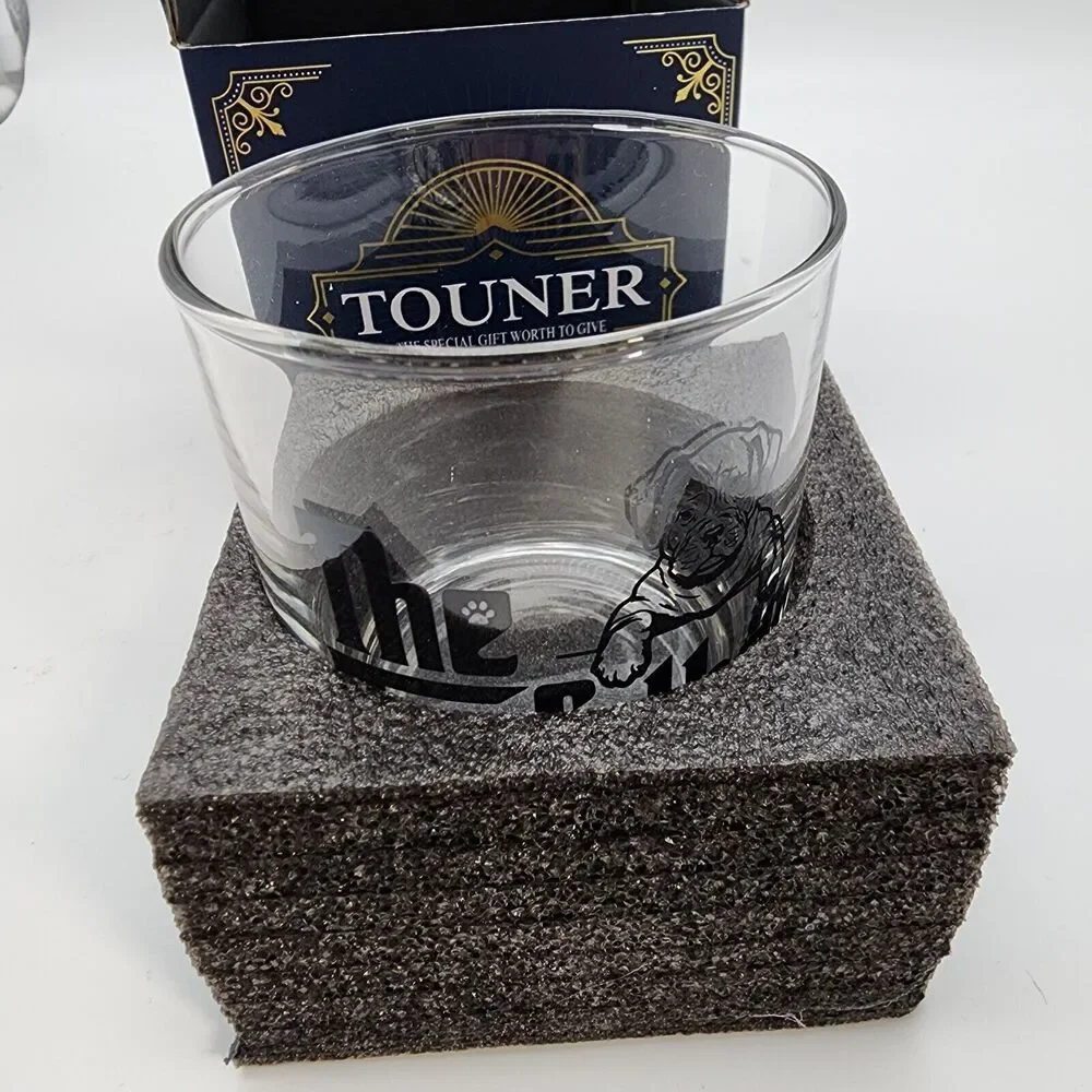 Bulldog Whiskey Glass The Dogfather Dad Husband Christmas Birthday Gift TOUNER